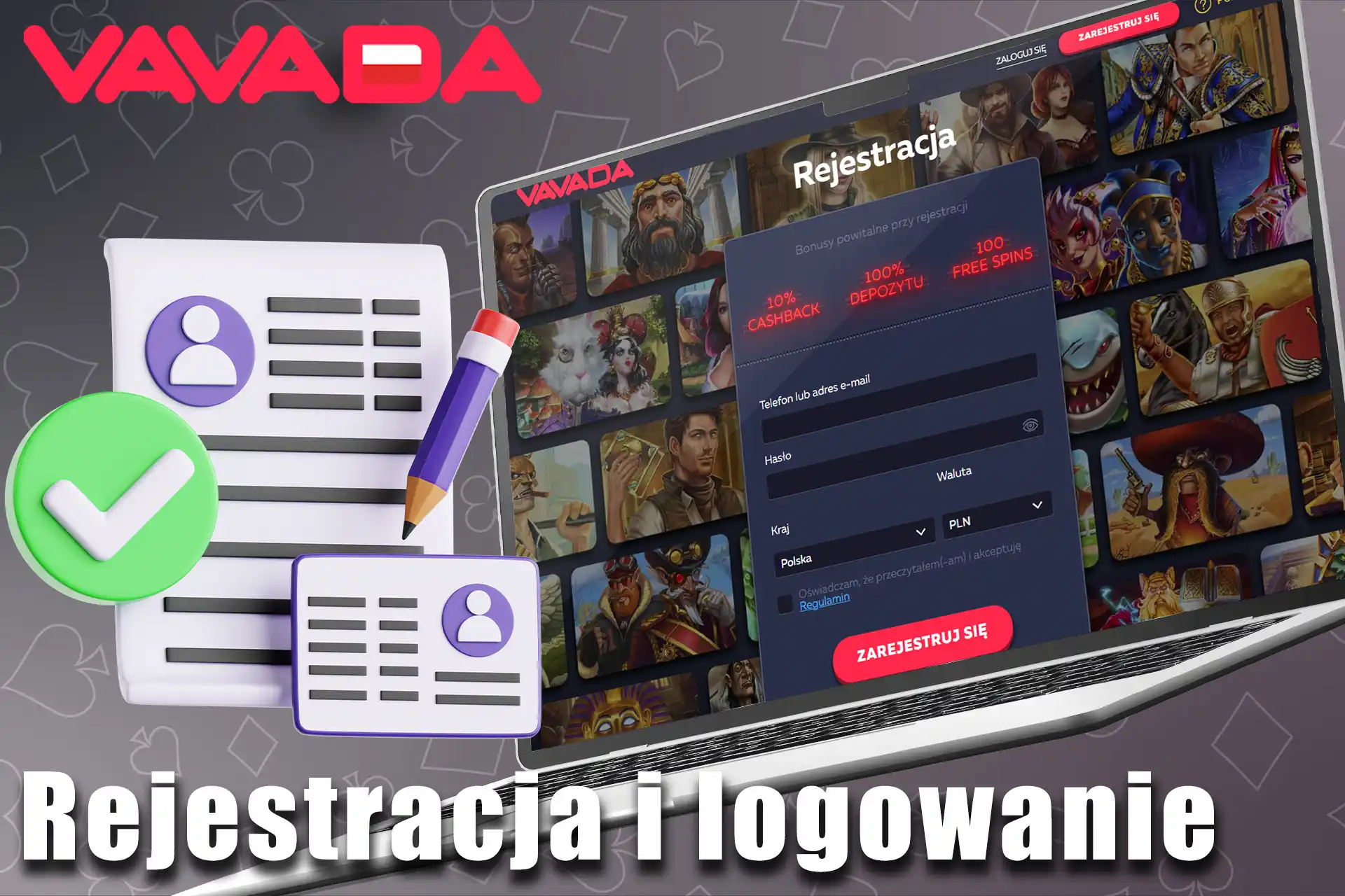 Rejestracja i logowanie w Vavada